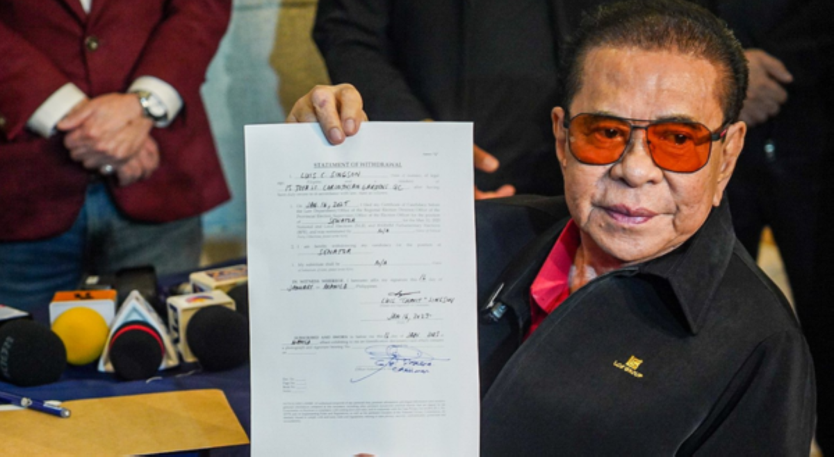 Chavit Singson, opisyal nang binawi kaniyang kandidatura bilang senador