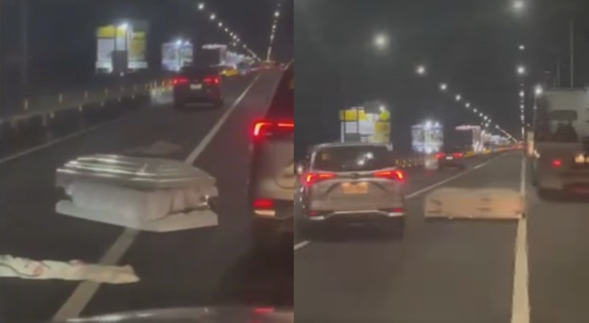 Dalawang kabaong na nakahambalang sa NLEX, nagdulot ng trapiko
