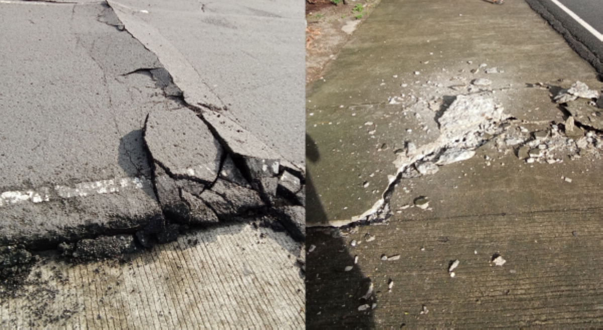 Dahil sa 5.8-magnitude na lindol: Kalsada sa Liloan, Southern Leyte, nagkabitak-bitak!