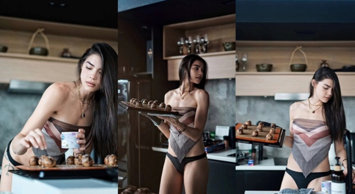 Rhian Ramos nagpatakam ng choco cookies habang nakabikini