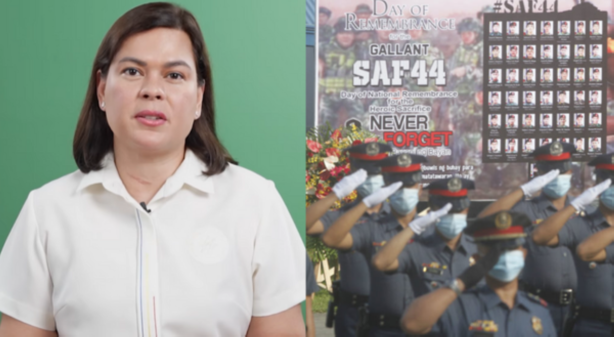 &lsquo;Heroic sacrifice&rsquo; ng SAF 44, isang paalala ng kahalagahan ng &lsquo;national unity&rsquo; &ndash; VP Sara