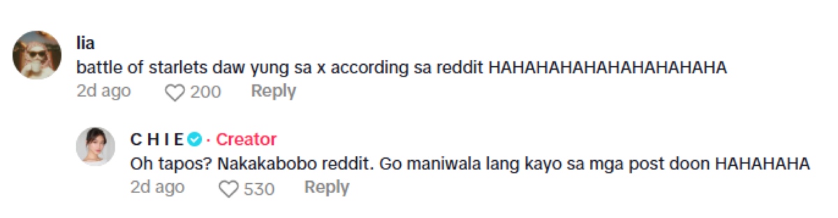 Photo courtesy: Screenshot from Chie Filomeno (TikTok)