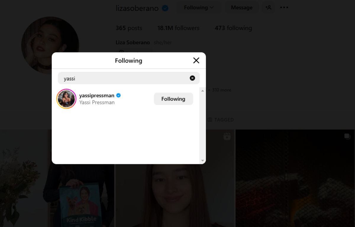 Photo courtesy: Screenshot from Liza Soberano (IG)