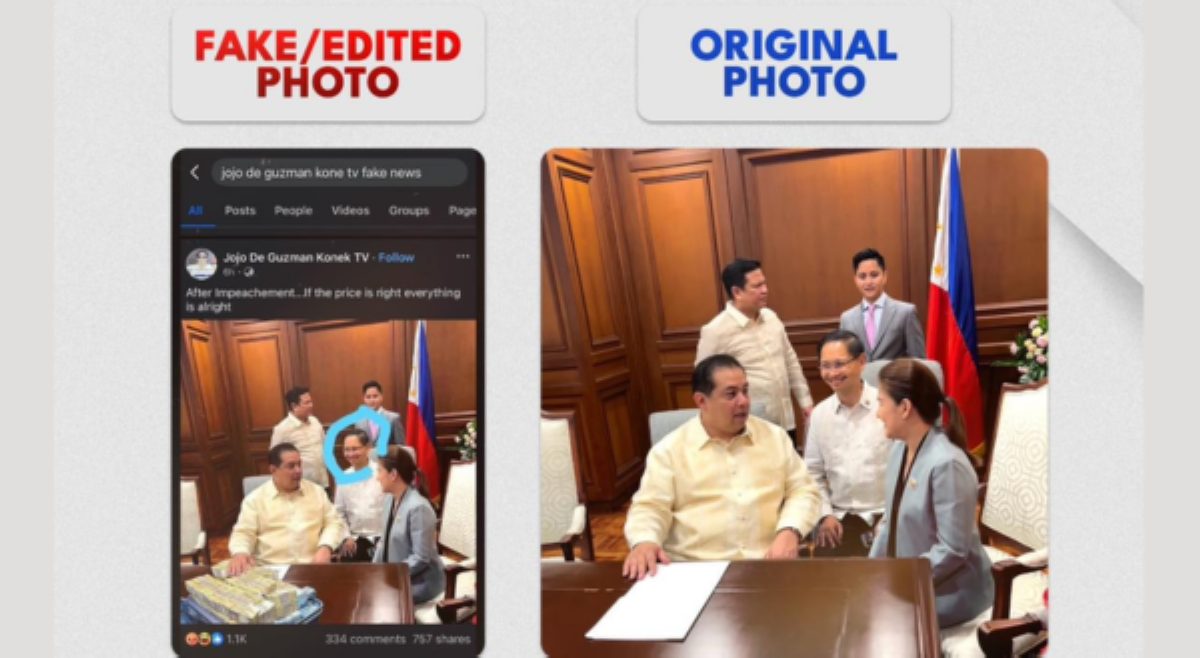 &lsquo;Fake news!&rsquo; Kamara, nagbabala vs &lsquo;manipulated photo&rsquo; nina Romualdez na may kaharap na pera