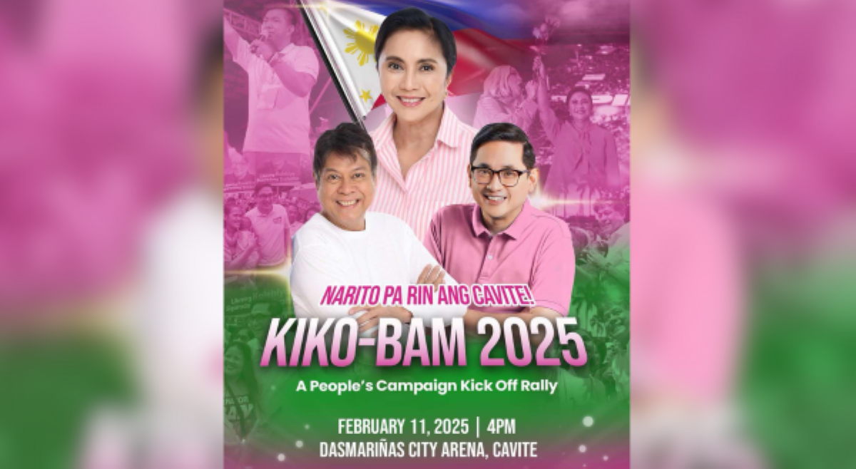 Kick-off ng kampanya nina Kiko at Bam, ilulunsad sa Cavite