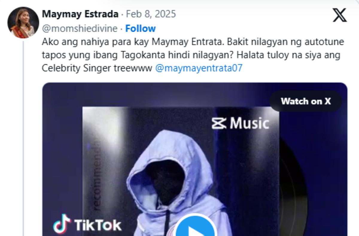 Photo courtesy: Screenshot from Maymay Estrada (X)
