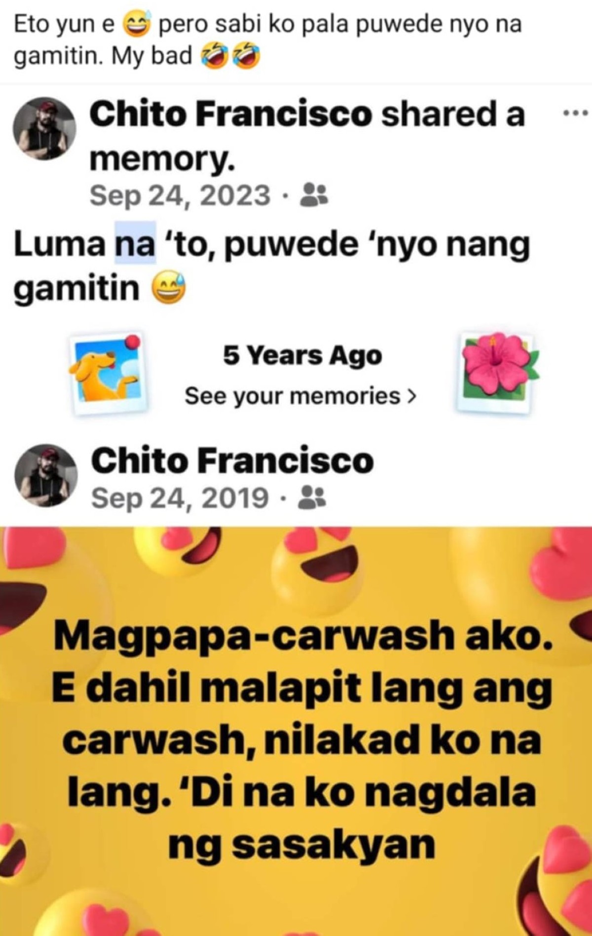 Photo courtesy: Screenshot from Chito Francisco (FB)/via PEP