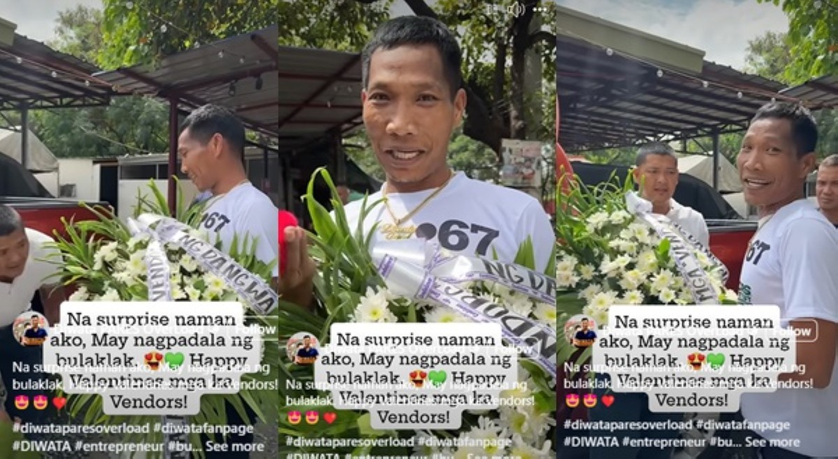 Diwata nakatanggap ng parang 'bulaklak ng patay' sa Valentine's Day