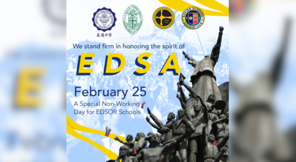 EDSOR schools, ipagdiriwang bilang 'special non-working holiday' ang EDSA anniversary