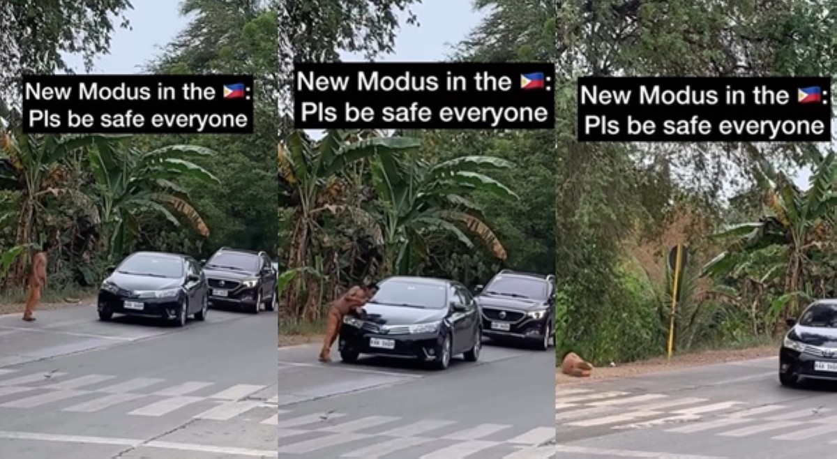 Modus ng lalaking binabangga sarili sa kotse, umani ng reaksiyon sa celebrities