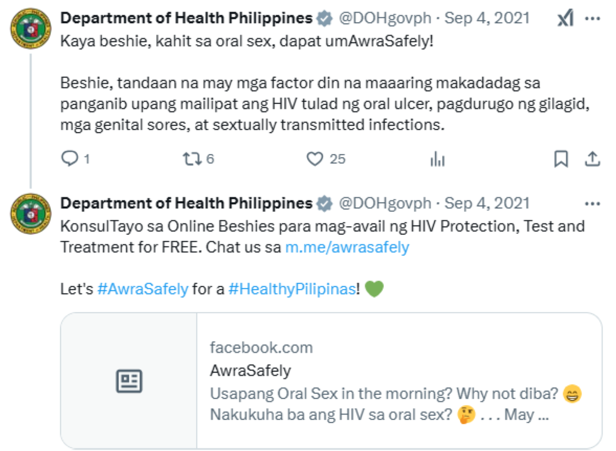 Photo courtesy: Screenshot from DOH (X)