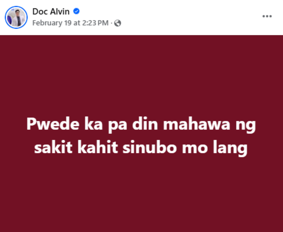 Photo courtesy: Doc Alvin Francisco (FB)