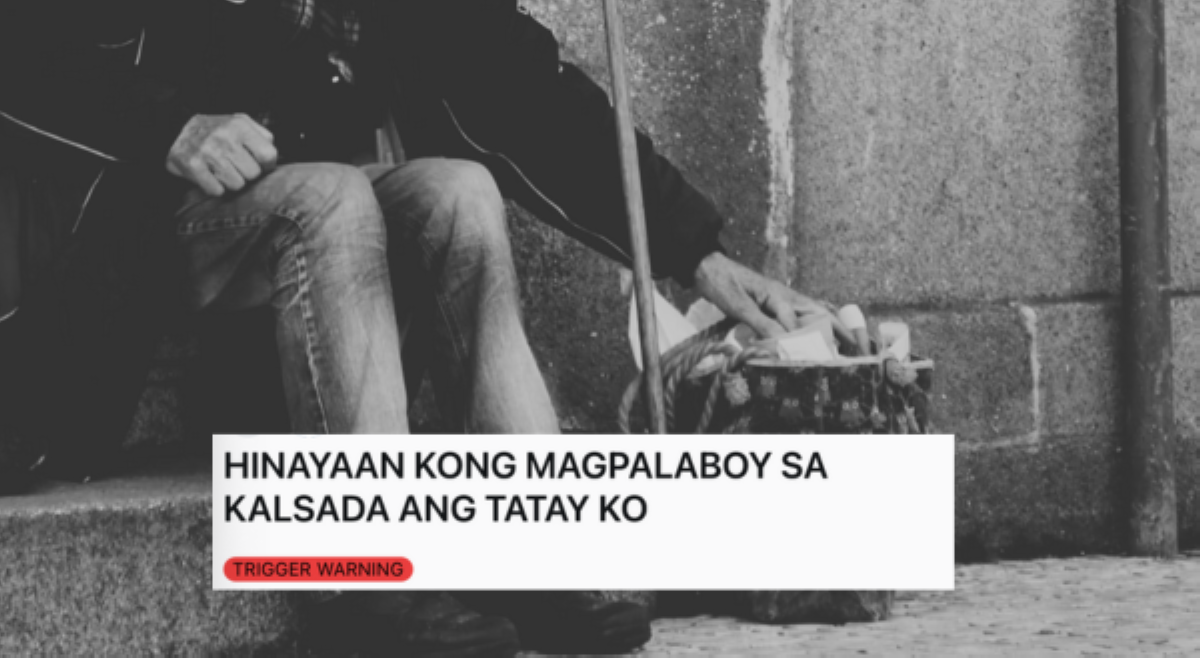 Anak, hinayaang magpalaboy sa kalsada ang tatay niya