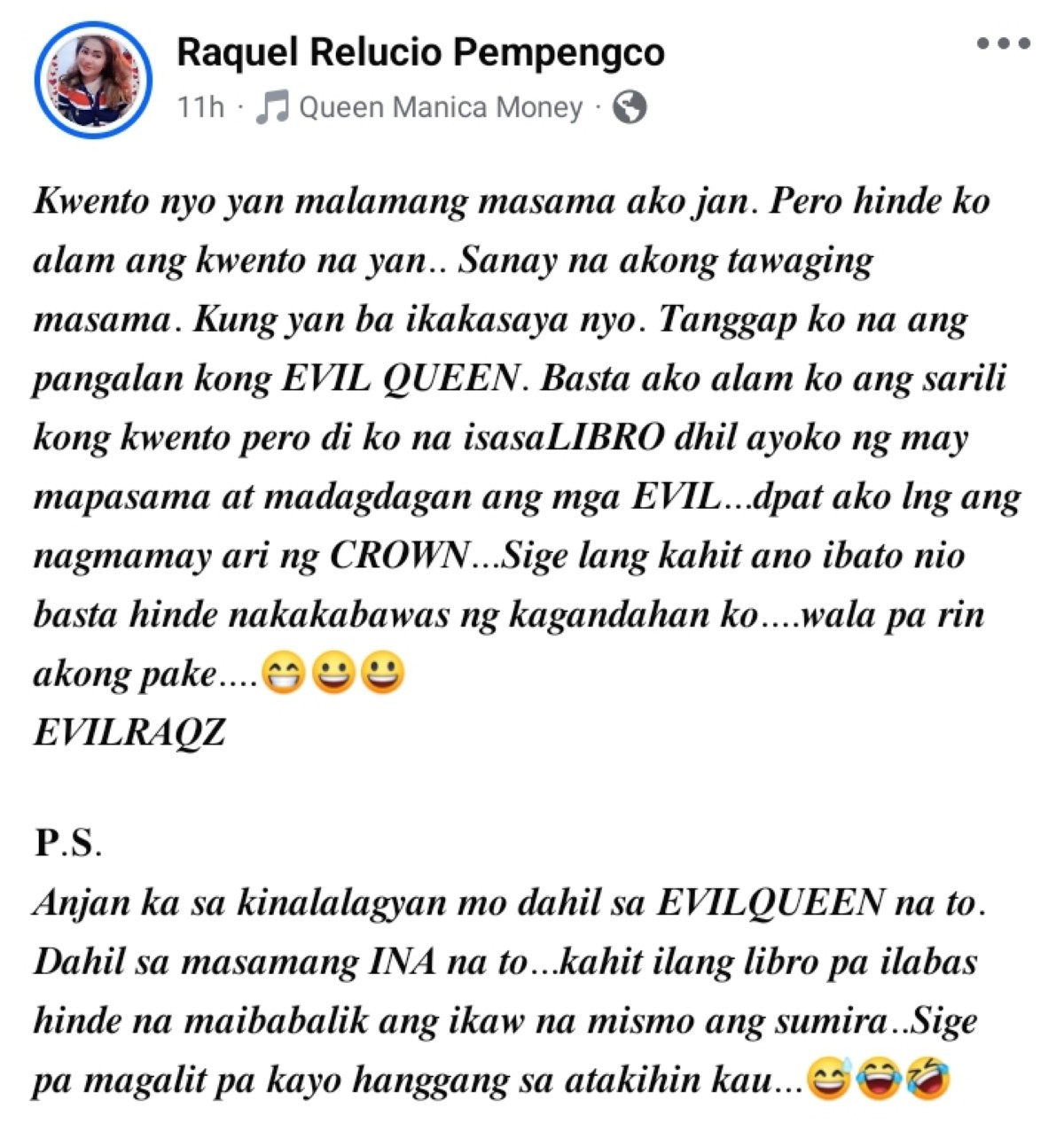 Photo courtesy: Raquel Pempengco (FB)