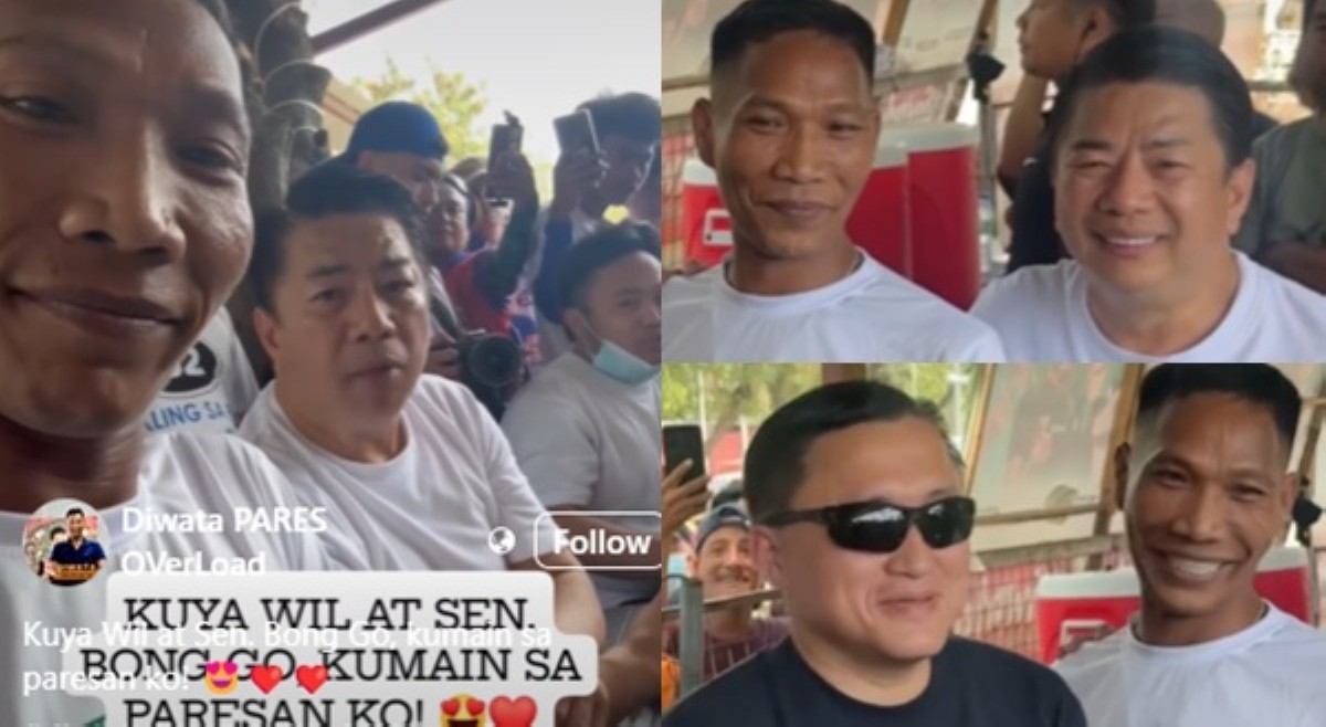 Willie Revillame, Sen. Bong Go kumain sa paresan ni Diwata