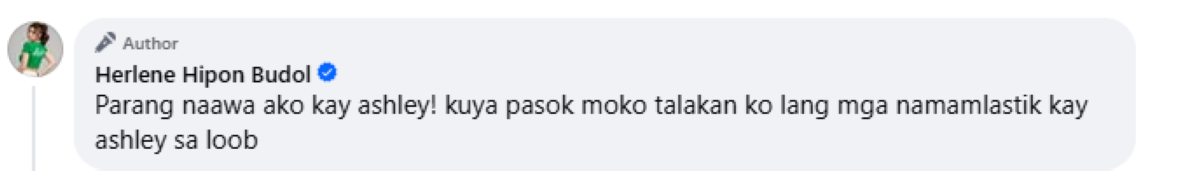 Photo courtesy: Screenshot from Herlene Hipon Budol (FB)