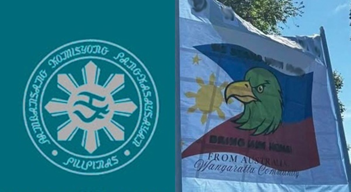 NHCP, sinita watawat ng Pilipinas na nilagyan ng agila