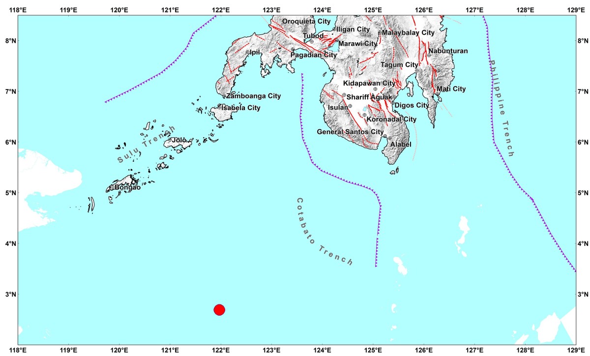 4.3-magnitude na lindol, tumama sa Tawi-Tawi