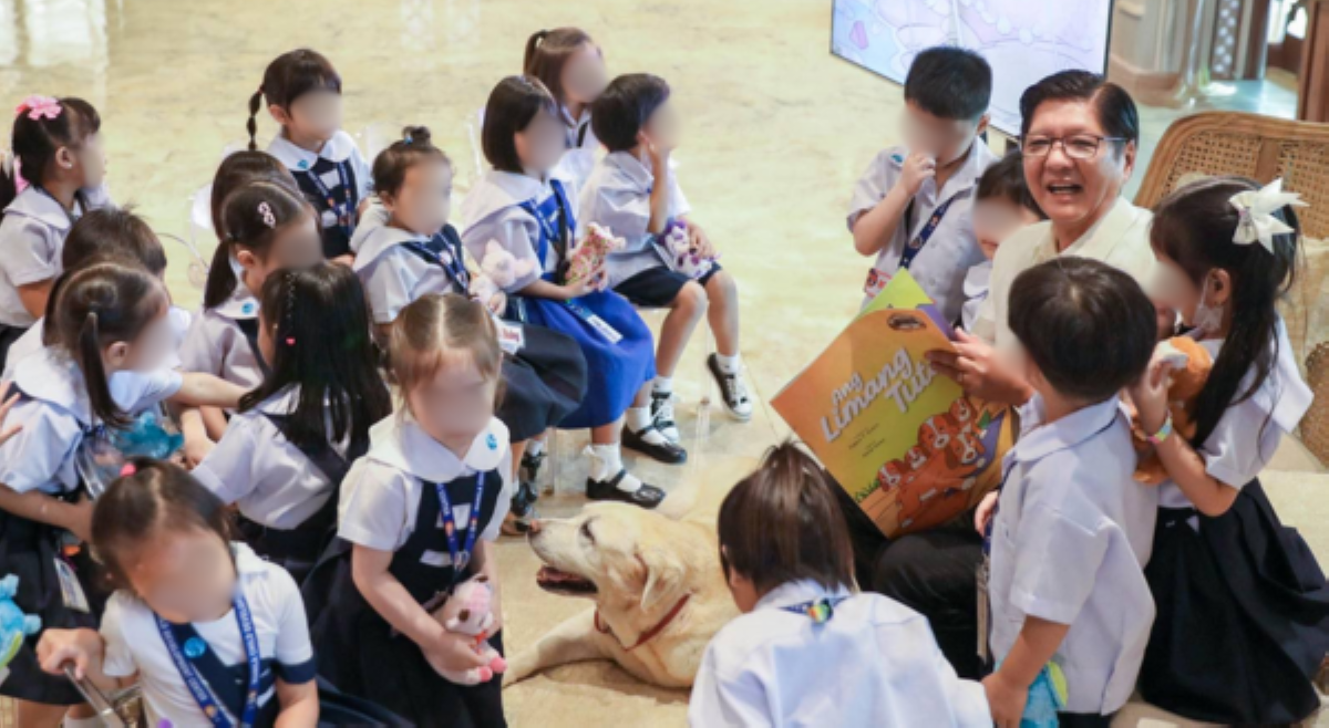 PBBM, masayang nakisalamuha sa mga bata kasama ang Presidential dogs