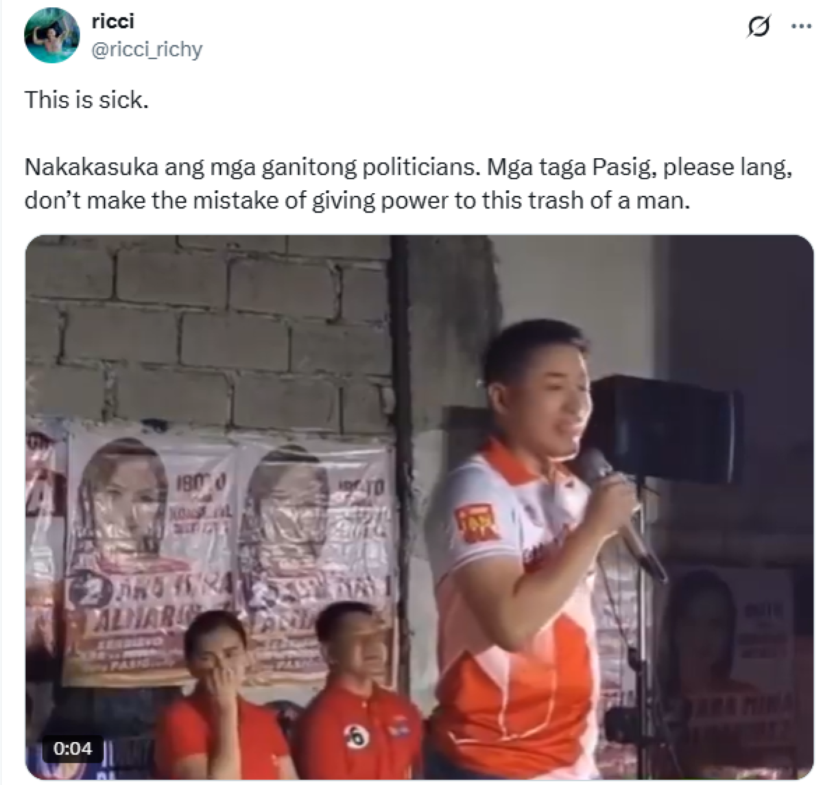 Photo courtesy: Screenshot via @ricci_richy (X)