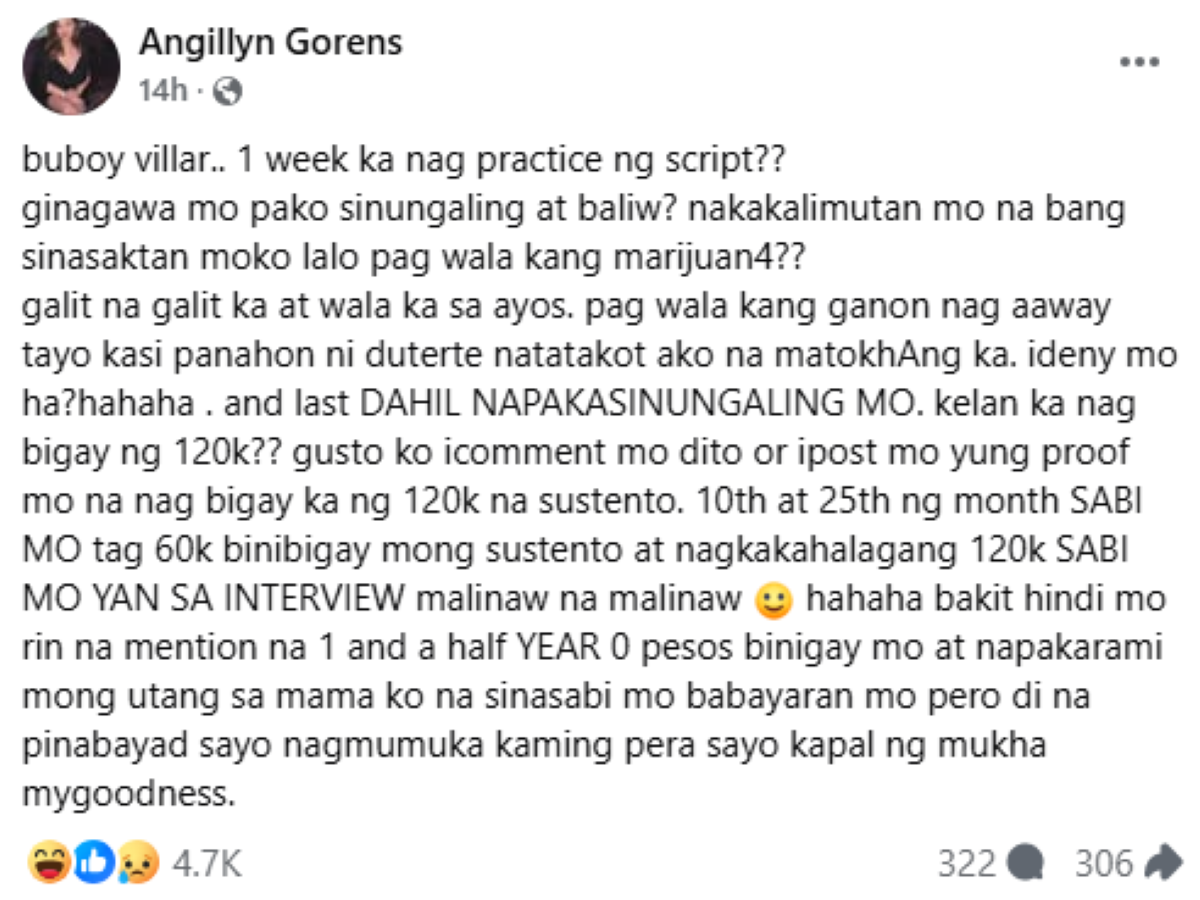 Photo courtesy: Screenshot from Angillyn Gorens (FB)