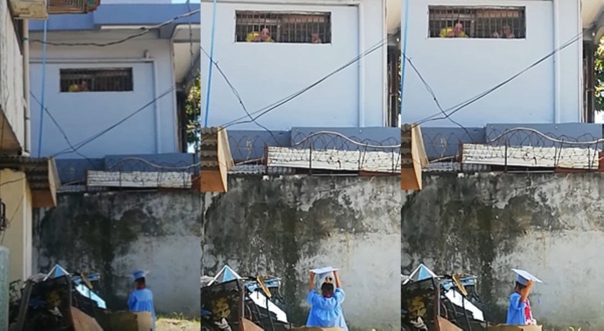Batang babaeng ibinibida graduation toga sa nanay na PDL, nagpaluha