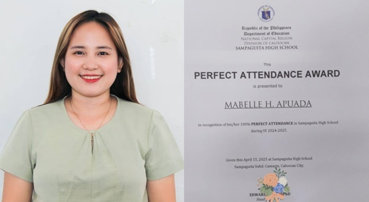 Pitong taong sunod-sunod: Guro, ibinida 'perfect attendance' buong school year