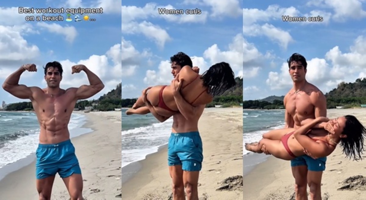 Kirk Bondad sinita, ginawang 'workout equipment' babae sa beach