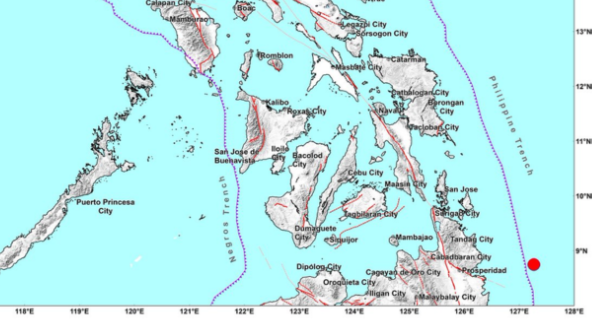 Magnitude 4.2 na lindol, yumanig sa Surigao del Sur