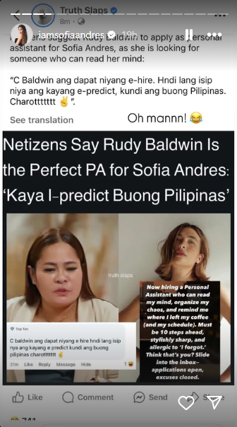Photo courtesy: Screenshot from Sofia Andres (IG)