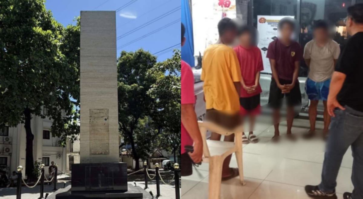 Brass plate sa monumento ng mga guerilla sa Muntinlupa, ninakaw at ibinenta sa junk shop!