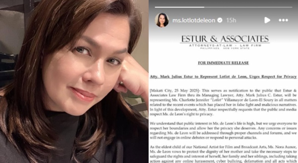 Abogado ni Lotlot De Leon, umapela ng 'respect for privacy' para sa kliyente