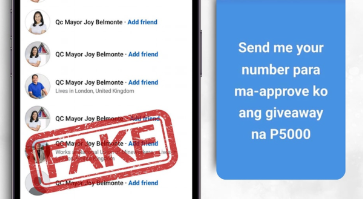 Pangalan ni Mayor Joy Belmonte, ginagamit sa panggagantso