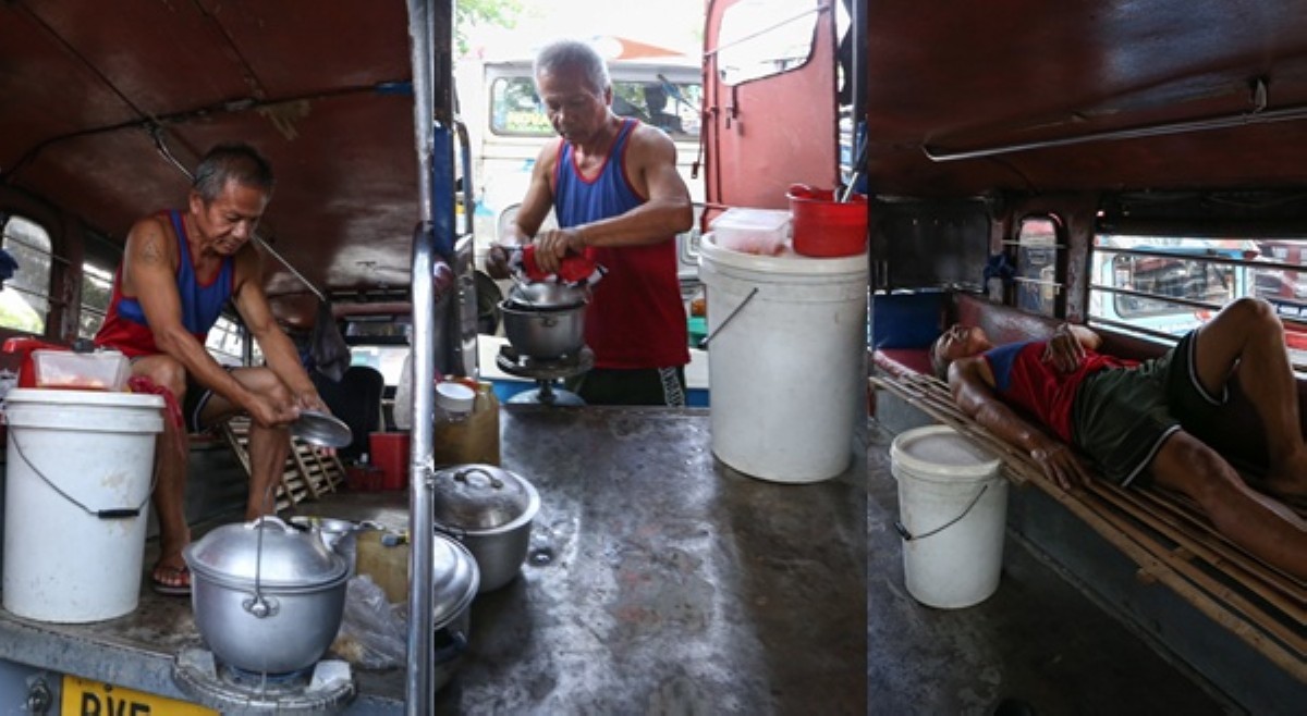 57-anyos na driver, piniling manirahan sa pinamamasadang jeepney para tipid