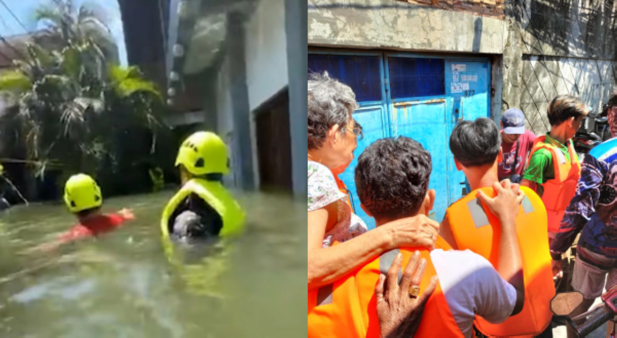 Abot-leeg na baha! Navotas City, nagsagawa ng rescue ops