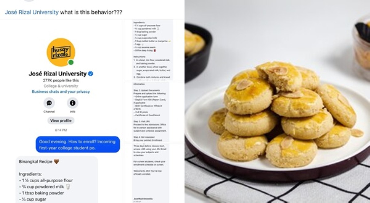'Sinakyan na lang!' JRU, may pa-hopia recipe dahil sa nag-viral na reply
