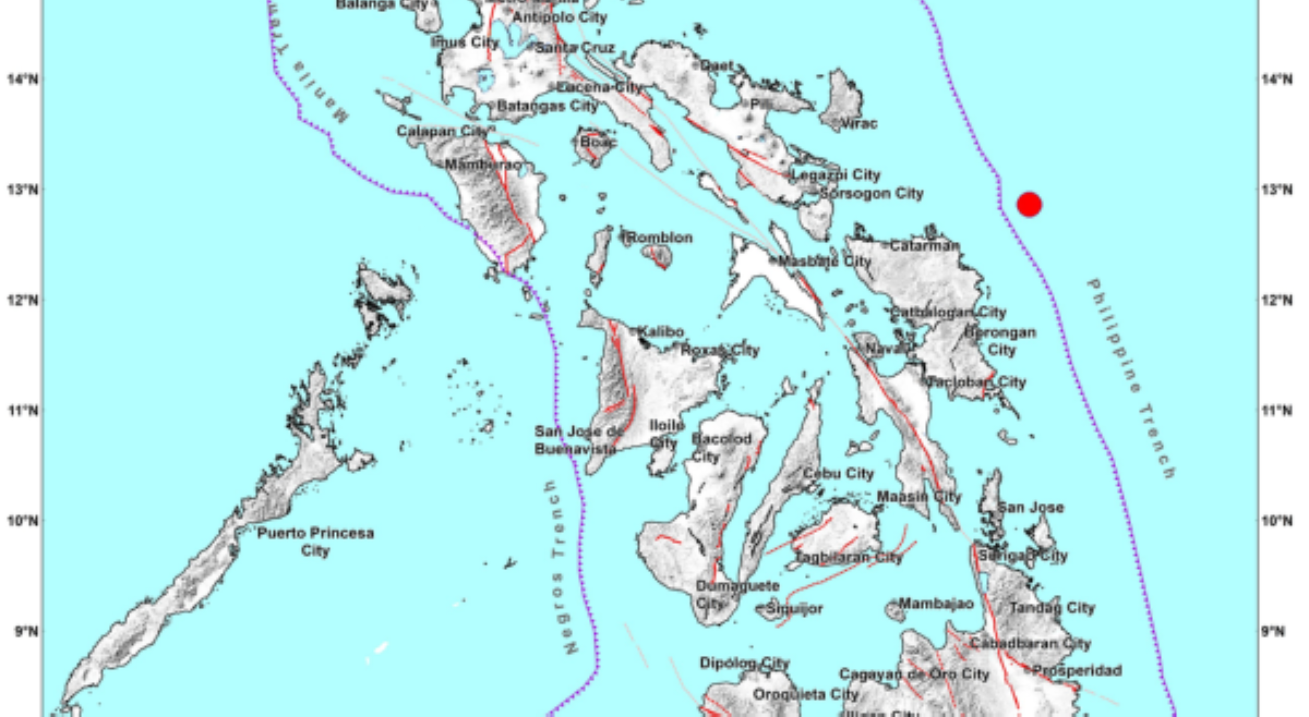 4.1 magnitude na lindol, yumanig sa Northern Samar