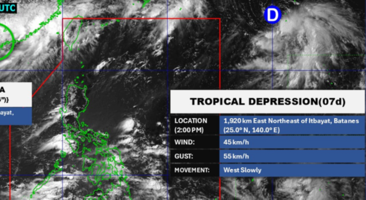 LPA sa labas ng PAR, naging mahinang bagyo na