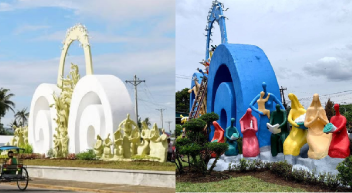 &lsquo;Binalahura?&rsquo; Colored version ng Yolanda Shrine sa Leyte, ekis sa netizens!