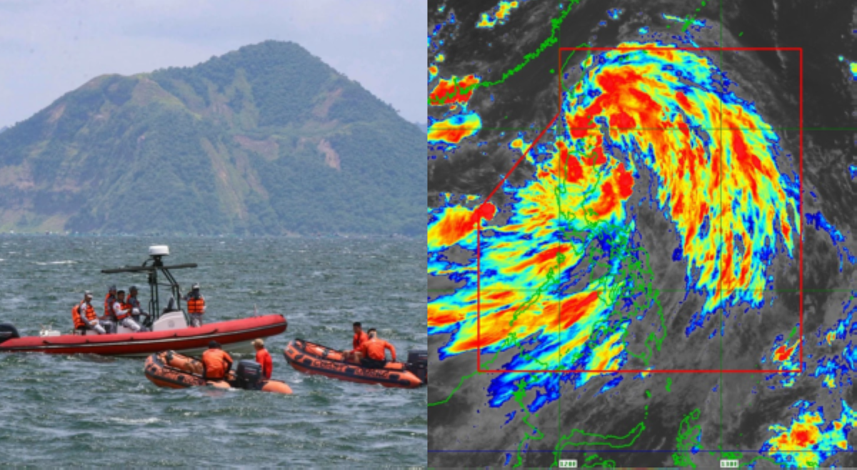 Operasyon ng PCG sa Taal Lake, apektado ng masamang panahon&mdash;DOJ