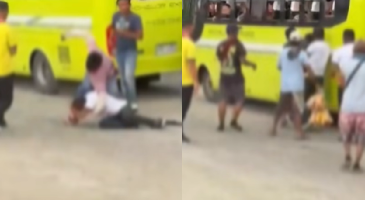 Bus driver at pasaherong 'di nagkasundo sa bike, nagpambuno sa terminal