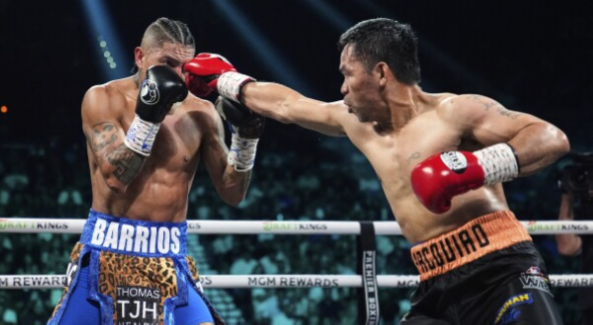 &lsquo;Bigong mapatumba!&rsquo; Pacquiao, &lsquo;di naagaw &lsquo;WBC welterweight title&rsquo; kay Barrios