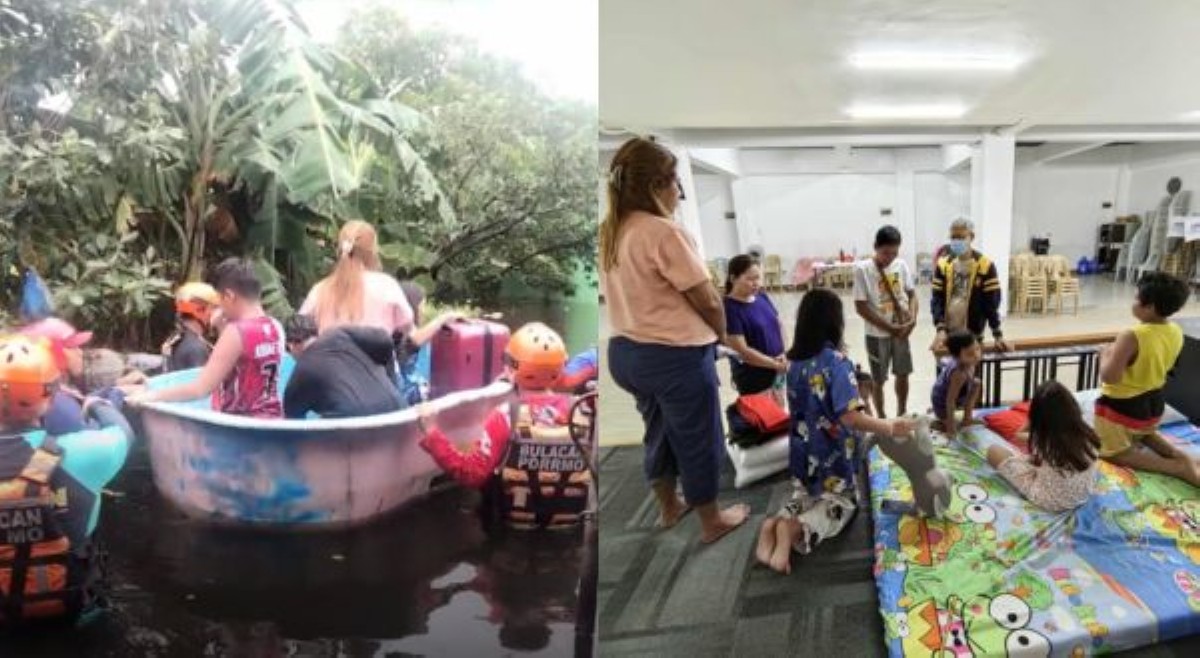 Christian church sa Bulacan, kumupkop ng evacuees na apektado ng lagpas-beywang na baha