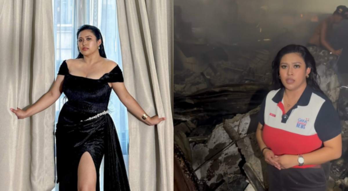 News reporter: From GMA Gala to sunog real quick; netizens, humanga!