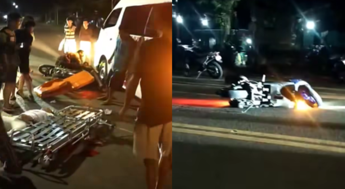 Lalaking naaksidenteng isasakay sa ambulansya, patay matapos salpukin ng lasing na rider
