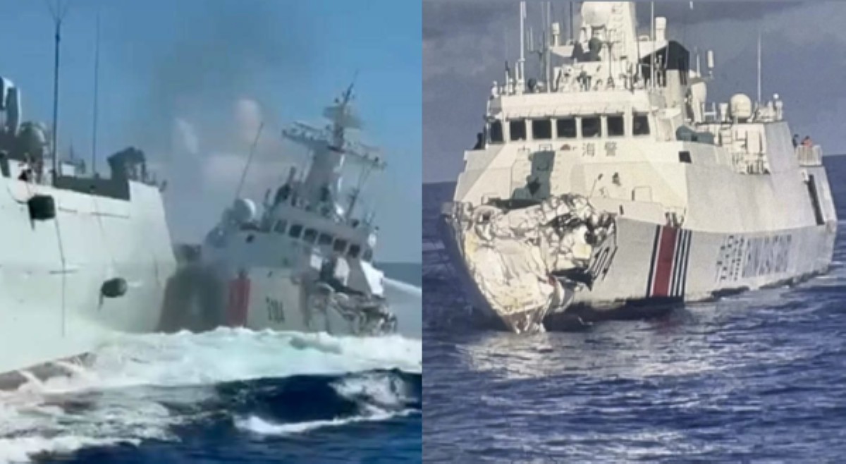 Tropa ng PCG, tinulungan 2 barko ng China na nagsalpukan sa paghabol ng barko ng Pilipinas 