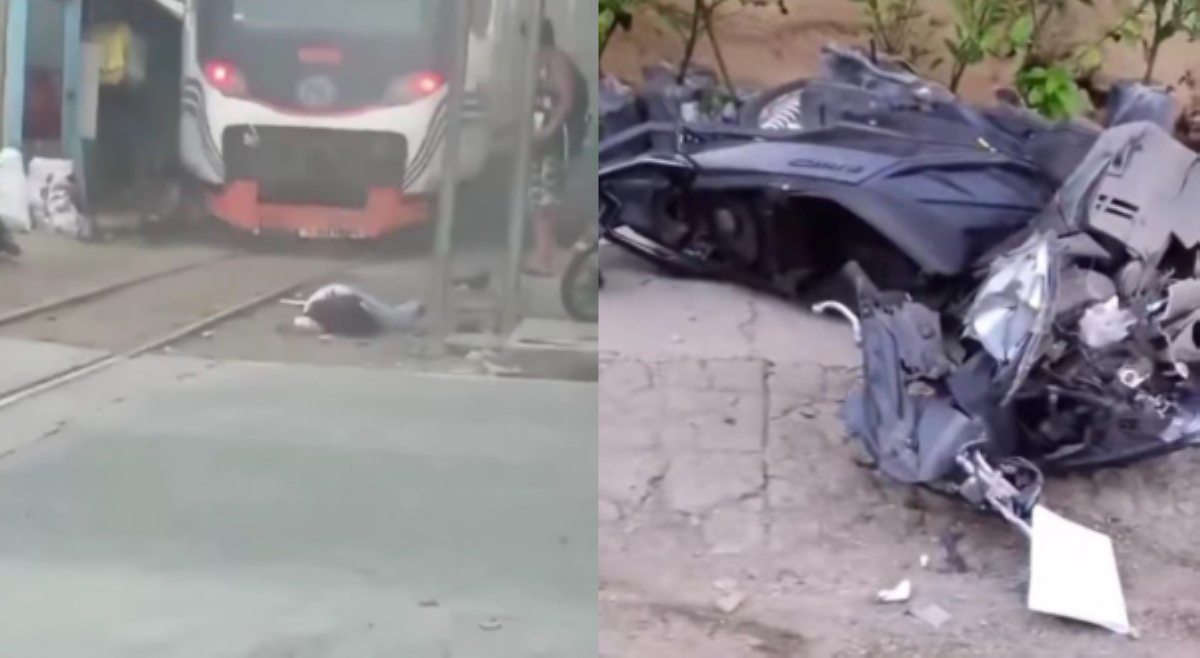 Rider, sumalpok sa umaandar na tren sa Calamba