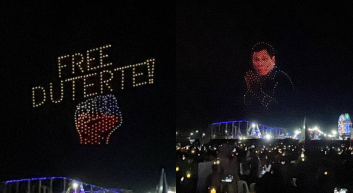 FPRRD, nagningning sa drone show sa Free Duterte Rally
