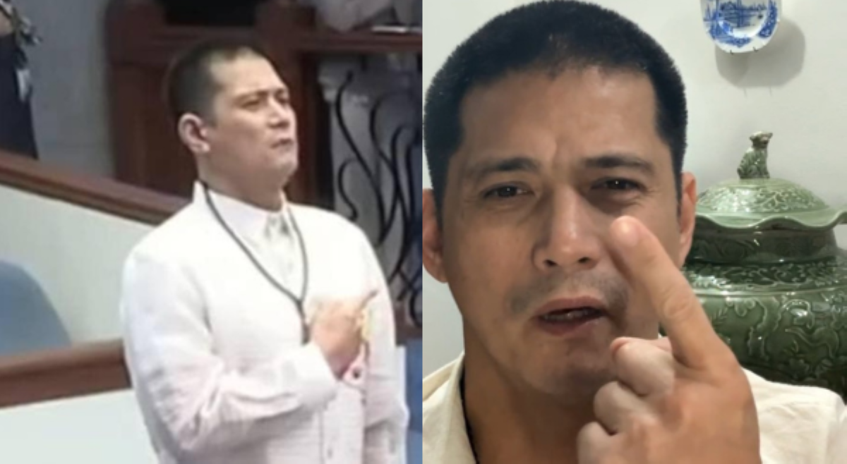 <b>Sen. Padilla, itinangging naka-middle finger habang inaawit ang Lupang Hinirang sa Senado</b>