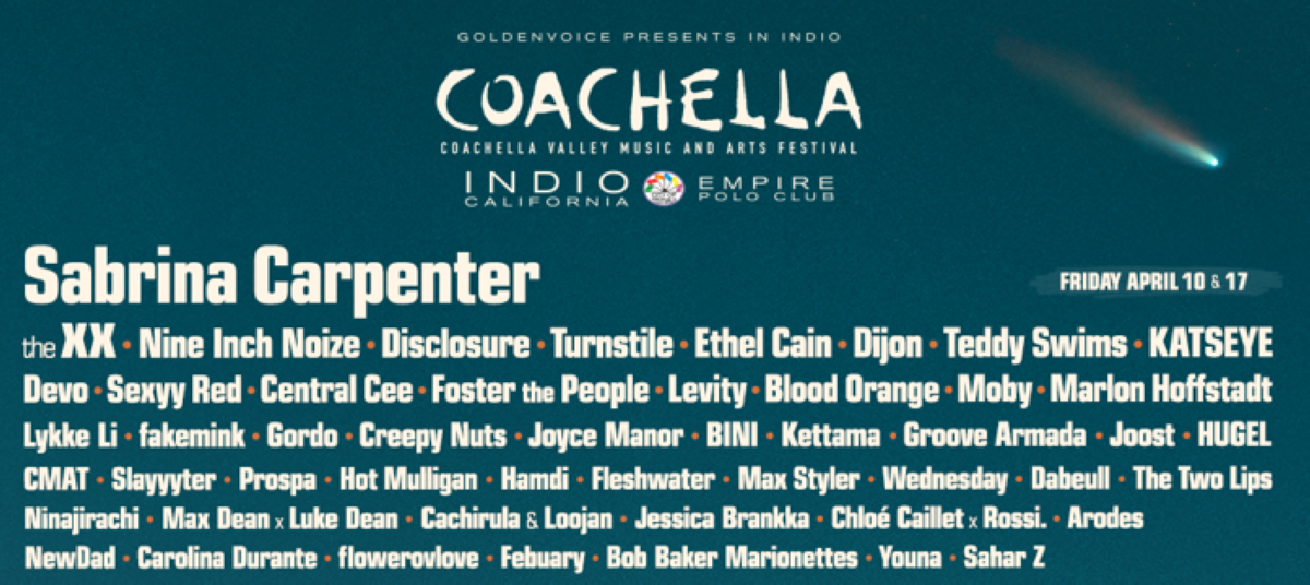 Photo courtesy: Coachella Website